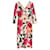 Dolce & Gabbana Vestido de tubo a media pierna con estampado de rosas Viscosa  ref.944725