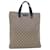 GUCCI GG Canvas Tote Bag PVC Leather Beige Auth am4470  ref.944781