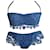 Ermanno Scervino Royal Denim Lace Swimsuit Blue Cotton  ref.944850