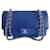 Timeless Chanel Bolsa python azul clássica Couro Píton  ref.944853