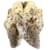 Oscar de la Renta Beige / Tan / Brown Patterned Cropped Lynx Fur Vest  ref.944962