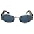 **Gianni Versace Black x Navy Sunglasses Navy blue Plastic  ref.945763