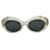 **Ovale Vintage-Sonnenbrille von Gianni Versace Schwarz Kunststoff  ref.945766