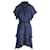 Vestido Zimmermann com babados e cinto em seda azul marinho  ref.946654
