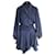 Zimmermann Robe portefeuille ceinturée en soie bleu marine  ref.946770