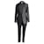 Tom Ford Shelton Leopard Jacquard Dress Jacket and Trousers Set in Black Acetate and Wool Cellulose fibre  ref.946778