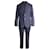 Neil Barrett Ensemble blazer et pantalon à fines rayures en laine bleue  ref.946849