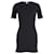 RE/Done – Tailliertes Minikleid aus geripptem Strick aus schwarzer Baumwolle  ref.946853