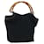 Borsa a mano in tela di bambù GUCCI GG nera 137394 auth 43264 Nero  ref.947383