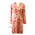 Diane Von Furstenberg DvF New Jeanne Two vestido cruzado de jersey de seda estampado Rosa Crudo  ref.947562