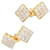 Boucheron-Manschettenknöpfe aus Gelbgold, Diamanten. Gelbes Gold  ref.948079