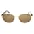 **Gianni Versace Brown Oval Sunglasses Metal  ref.948113
