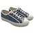 Baskets Dior J'adior Cannage en denim bleu matelassé & cuir blanc