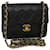 CHANEL Mini Matelasse Chain Flap Shoulder Bag Lamb Skin Black Gold Auth ai651a Golden Leather  ref.948847
