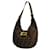 Fendi Shoulder Bag Brown Leather Cloth Nylon  ref.948946