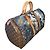 Abbesses Louis Vuitton Keepall 50 Delacroix Gogh "La Liberté guidance le Peuple" Custom Unique Marron Marrone - vista 4