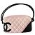 Pochette Chanel Cambon in pelle rosa e nera