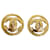 CHANEL COCO Mark Earring Gold CC Auth ar9579 Golden Metal  ref.949123