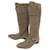 Hermès SHOES BOOTS HERMES CAVALIERES 39.5 TAUPE SUEDE LEATHER BOOTS  ref.949371