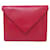 Hermès HERMES POUCH ENVELOPE HANDBAG IN RED COURCHEVEL LEATHER 1999 CLUTCH POUCH  ref.949377
