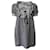 Miu Miu Besticktes Gingham-Kleid aus schwarzer Baumwolle Mehrfarben  ref.869548