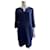 Diane Von Furstenberg vestido DvF Maura Azul marinho Viscose  ref.948956