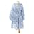 120% LINO Dresses White Blue Linen  ref.949037