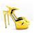 Saint Laurent Bianca bow front platform sandals yellow Leather  ref.949103