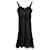 Vestido negro de encaje y seda con lunares de Dolce & Gabbana  ref.949200