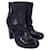 Stuart Weitzman Ankle Boots Black Leather Cloth  ref.949741