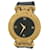 **Gianni Versace Analog Quartz Watch Black Gold hardware Leather  ref.950639