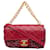 Chanel Red CC Matelasse Tweed Single Flap Cloth  ref.951380