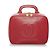 Chanel Red CC Lunch Box Vanity Case Rot