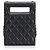 Borsa da sera Chanel Mini Caviar Nera con catena e ritaglio Nero - vista 3