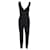 Mono ajustado de crepé con chaleco cruzado y detalle de corpiño en viscosa negra de Lanvin Negro Fibra de celulosa  ref.951678