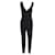 Lanvin Crepe Wrap Waistcoat Bodice Detail Tapered Jumpsuit in Black Viscose Cellulose fibre  ref.951678