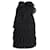 Minivestido de punto plisado con adorno de lazo en nailon negro de Balmain Poliamida Nylon  ref.951697