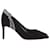 Sophia Webster Giovanna Sapatos pontiagudos com recorte de cristal em PVC preto camurça Suécia  ref.951720