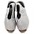 Balenciaga Espadrille Open Toe Slingback Sandalias de cuña en cuero gris  ref.951755
