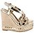 Zeppa espadrillas con cinturino incrociato Dior in pelle metallizzata oro