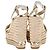 Zeppa espadrillas con cinturino incrociato Dior in pelle metallizzata oro - vista 5