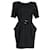 Stella Mc Cartney Stella McCartney Damast-Minikleid mit Gürtel aus schwarzer Baumwolle  ref.951854