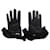Alexander McQueen Handschuhe mit Schleifendetail aus schwarzem Leder  ref.951937