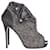 Alexander McQueen Faithful Skull Peep Toe Platform Boots in Black Leather  ref.951948