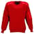 Balenciaga Rippstrickpullover aus roter Wolle  ref.951950