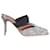 Autre Marque Malone Souliers Maisie Woven Pointed Toe Mule Pumps in Silver Nylon Silvery Metallic  ref.952018