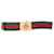 Gucci Bee Plague Buckle Belt in Multicolor Web Tape and Leather Multiple colors Cotton  ref.952020