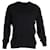 Alexander Wang Sweatshirt mit Rundhalsausschnitt und überlappender Rückseite aus schwarzer Baumwolle  ref.952028