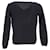Suéter Prada com decote em V em lã preta Preto  ref.952063
