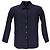 Herno Giacca Camicia Button Down in Lana Blu Navy